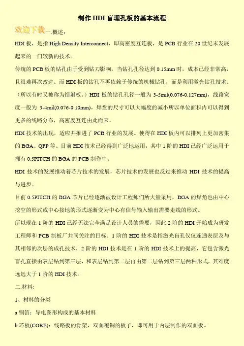 制作HDI盲埋孔板的基本流程