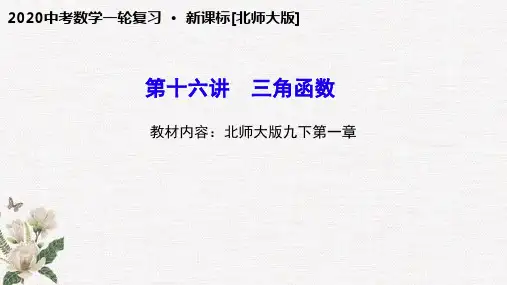 第十六讲三角函数-2020年北师大版中考数学一轮复习课件(共15张PPT)
