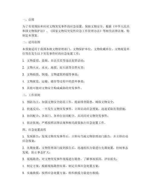 文物应急处置预案