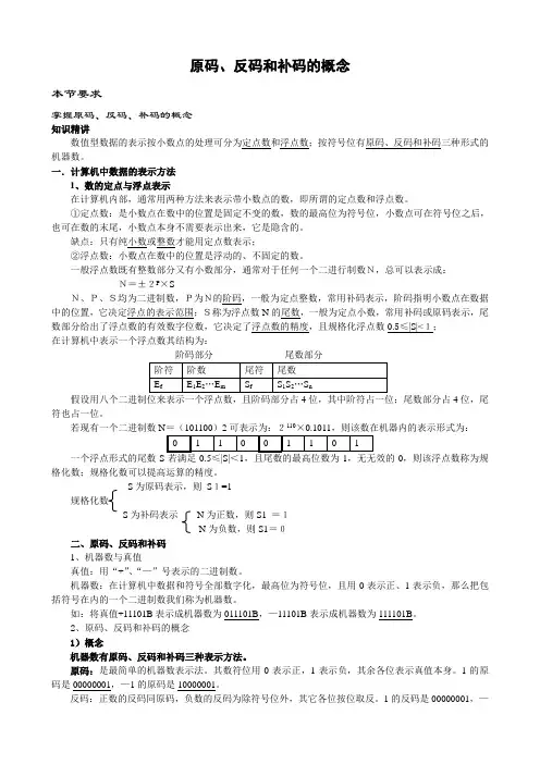 原码反码及补码(师用)