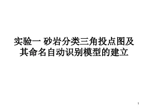 砂岩分类三角投点图及其命名自动识别模型ppt课件