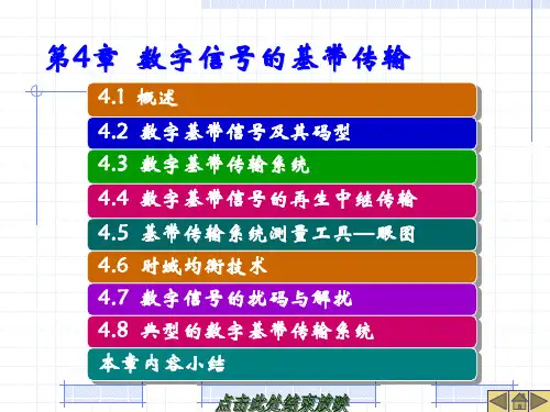数字信号的基带传输