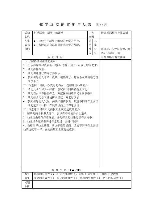 5、斜坡上的滚动