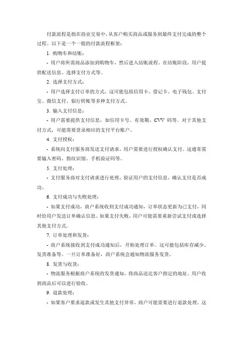 付款流程框架