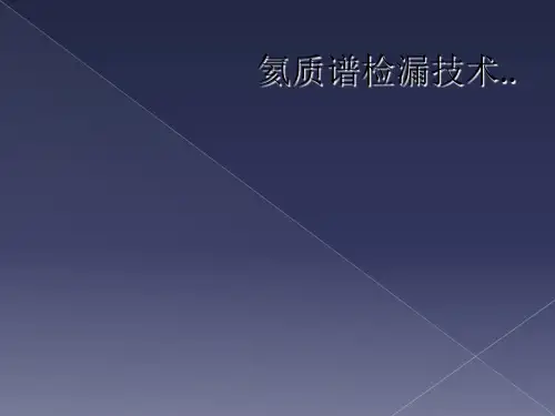 氦质谱检漏技术