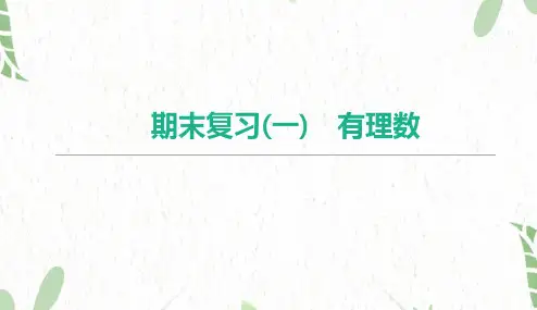 七年级数学人教版(上册)期末复习(一)有理数