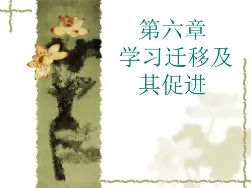 第六章 学习迁移