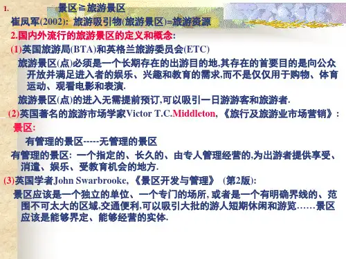 景区管理复习