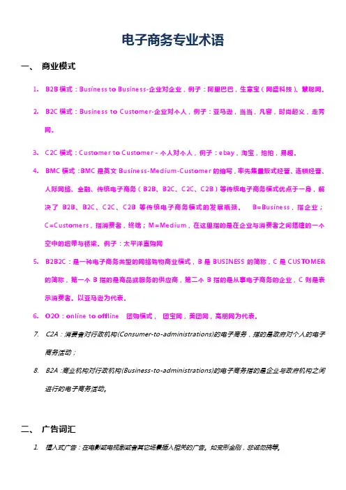 电子商务专业术语