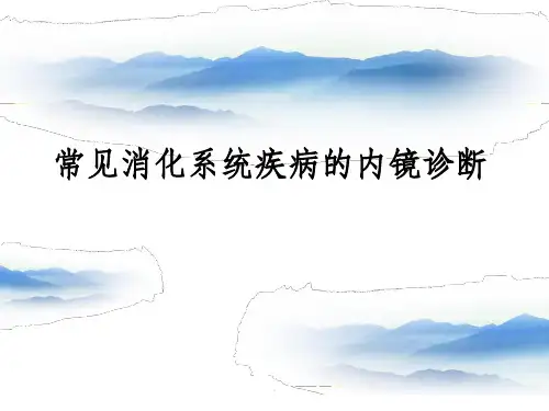 常见消化系统疾病的内镜诊断