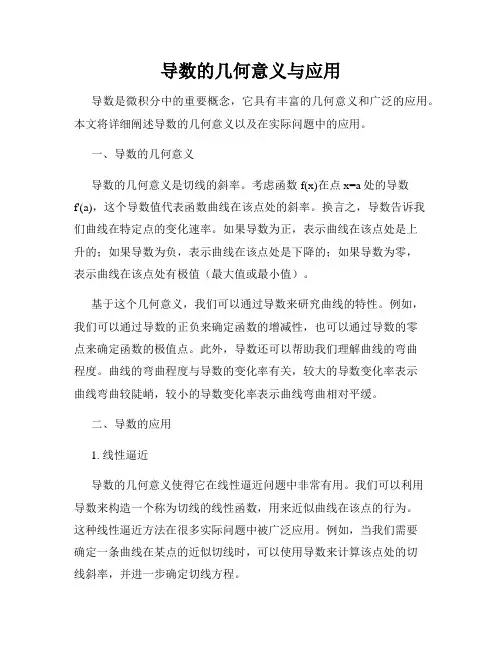 导数的几何意义与应用
