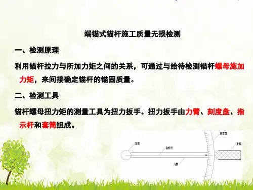 端锚式锚杆施工质量无损检测-完整版PPT课件