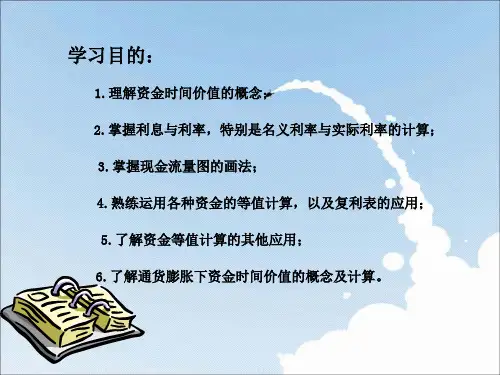 经济学财务管理资金的时间价值