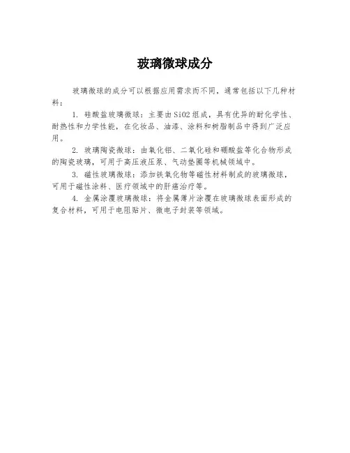 玻璃微球成分