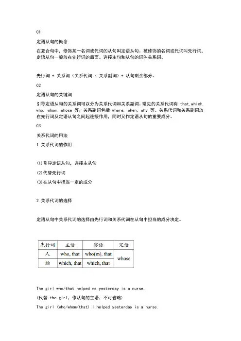 2023年中考英语必考语法—定语从句用法技巧复习 讲义