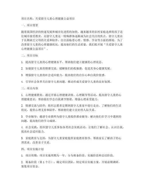 公益投创项目申请书