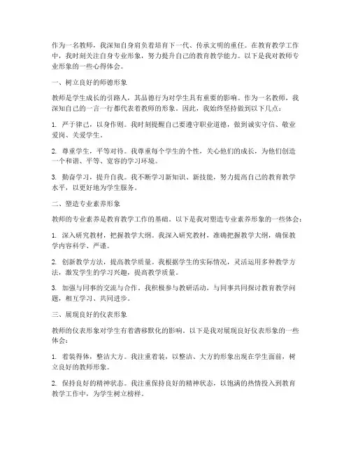 教师专业形象的心得体会
