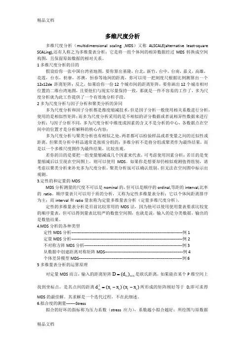 多维尺度分析-SPSS例析资料讲解