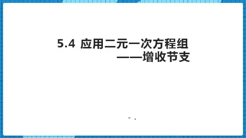 3应用二元一次方程组——增收节支