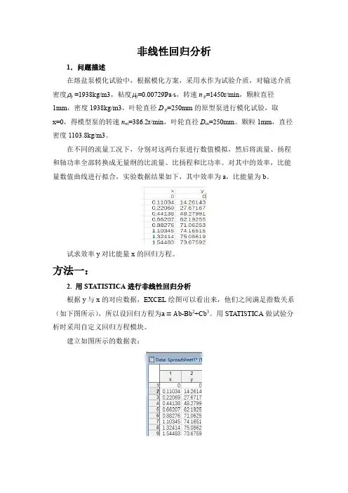 数值分析-非线性回归分析
