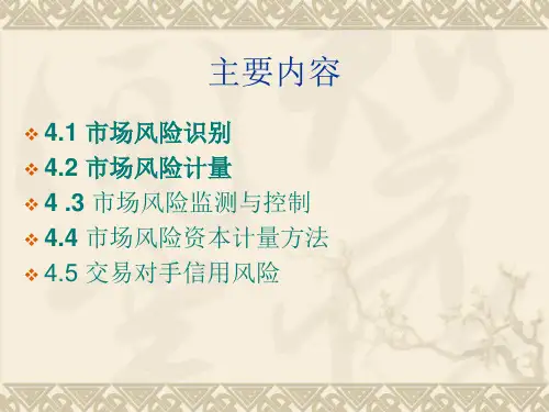 风险管理第四章市场风险管理ppt课件