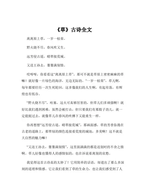 《草》古诗全文