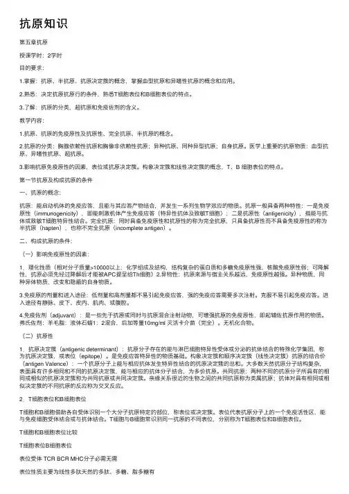 抗原知识——精选推荐
