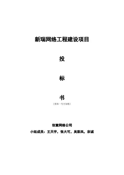 网络工程建设项目投标书