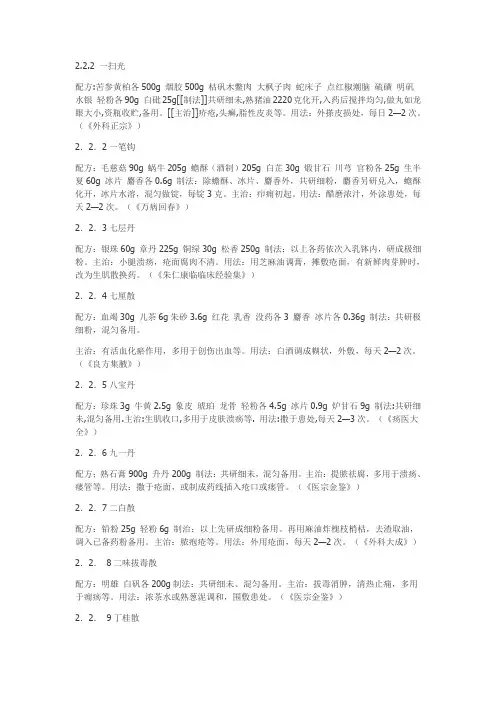 皮肤病偏方