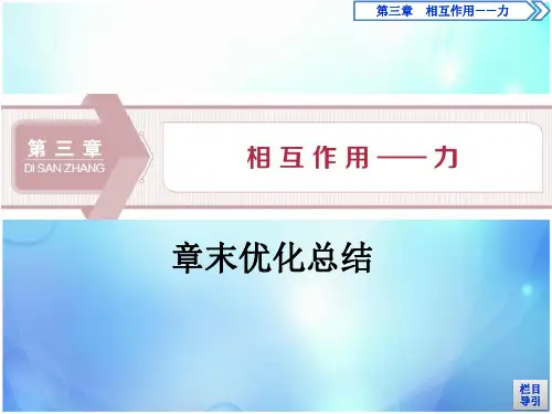 人教高中物理必修一优秀课件 第三章 章末优化总结
