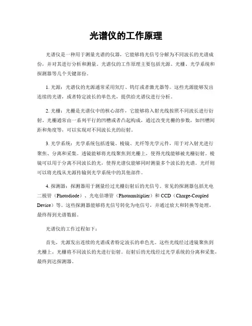 光谱仪的工作原理