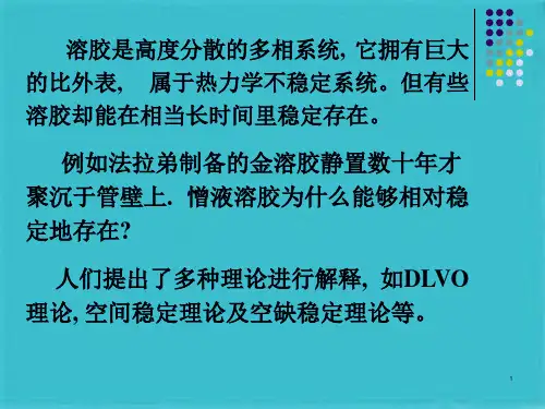 第8章  胶体分散体系稳定性(共46张PPT)