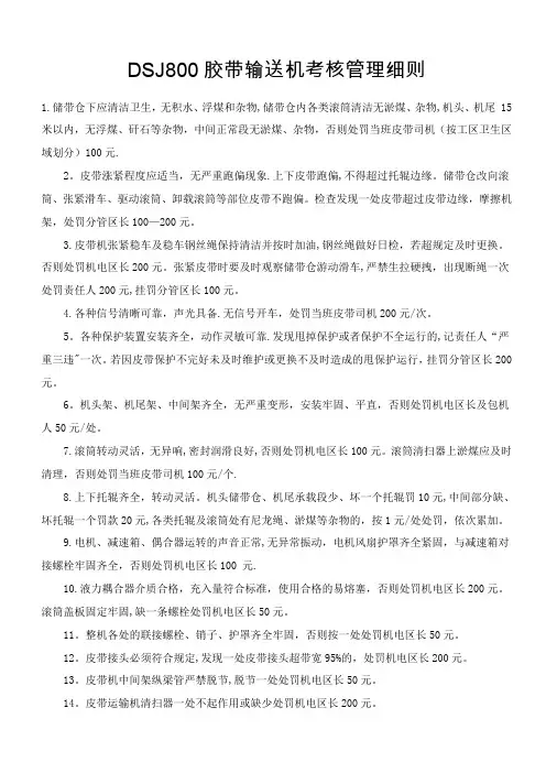 煤矿皮带管理细则