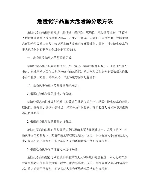 危险化学品重大危险源分级方法