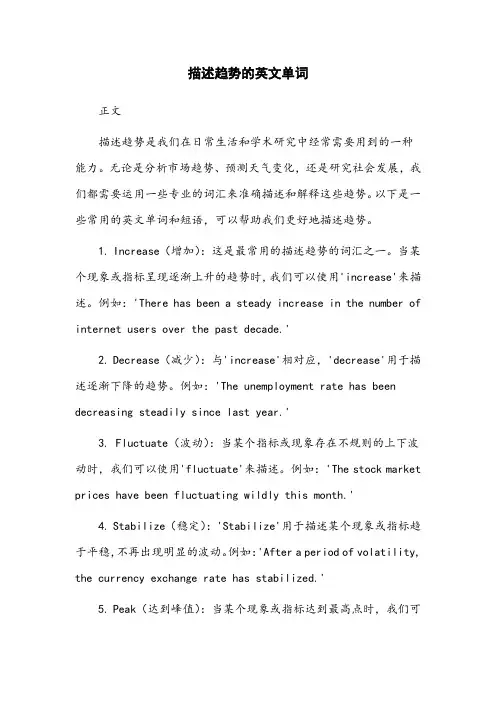 描述趋势的英文单词