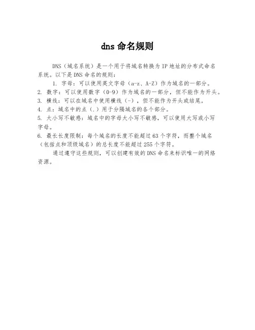 dns命名规则