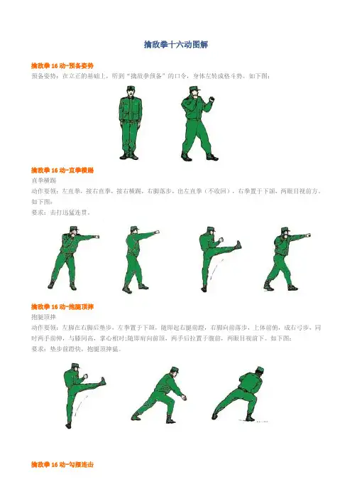 擒敌拳十六动图解
