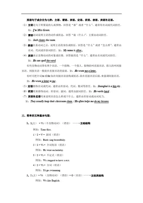 英语句子成分