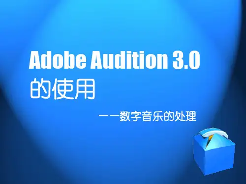 Adobe audition3.0的使用