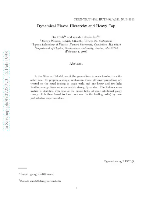Dynamical Flavor Hierarchy and Heavy Top