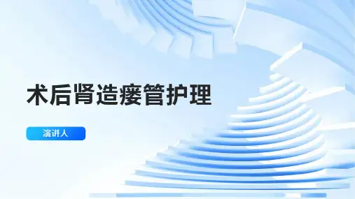 术后肾造瘘管护理PPT模板