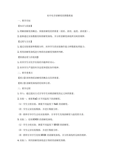 初中化学溶解度的图像教案