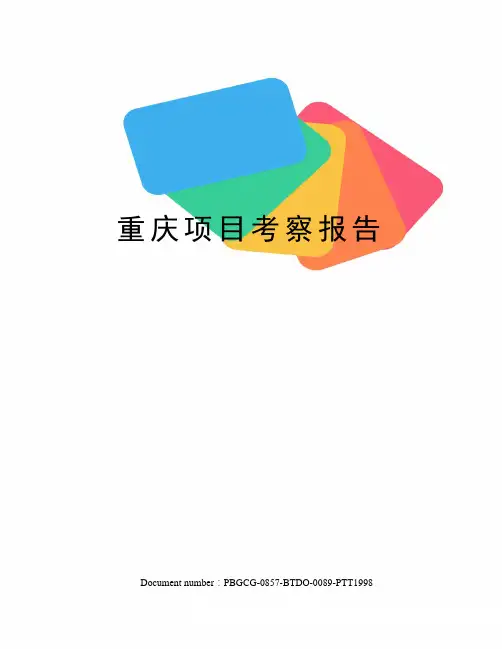 重庆项目考察报告
