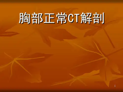 胸部正常CT断层解剖图片ppt课件