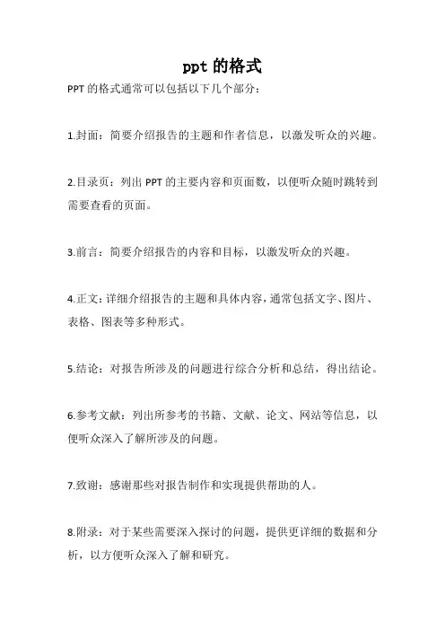 ppt的格式