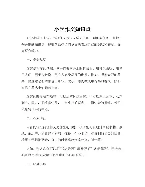 小学作文知识点