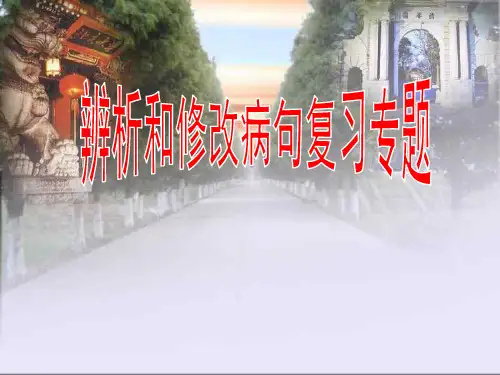 中考复习修改病句ppt课件