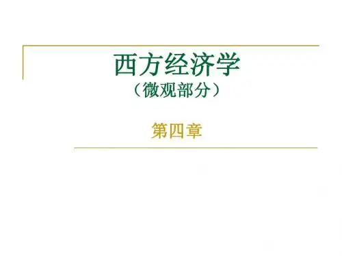微观经济学第四章