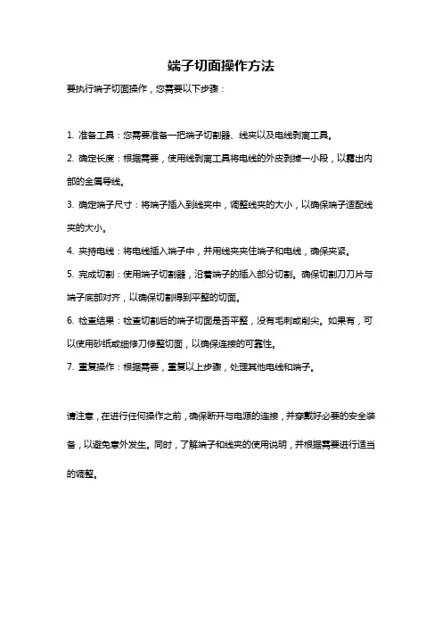 端子切面操作方法