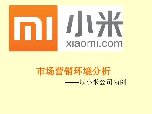 小米公司市场营销环境分析